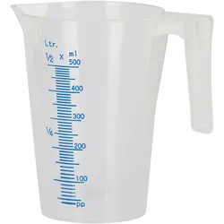 Kerbl Messbecher Kunststoff mit Skala, stapelbar transparent - 291194 - transparent