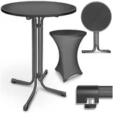 tillvex Gastro Stehtisch klappbar Ø60 cm Anthrazit