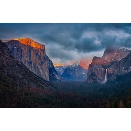 Papermoon Fototapete »Photo-Art MICHAEL ZHENG, DAS Yin Yang Yosemit bunt