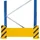 Schulte Lagertechnik Rammschutzwand B1100xH400 mm schwarz/gelb Einfachregal - Artikel: 7830493481