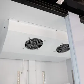 GastroHero Getränkekühlschrank ECO 630 mit Leuchtaufsatz Klapptüren,