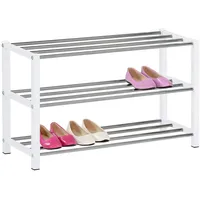 Idimex Schuhregal, Weiß, Metall, Mode, 80x45x29 cm, Garderobe, Schuhaufbewahrung,