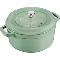 La Cocotte Topf 2,6 l mintgrün aus Gusseisen gefertigt