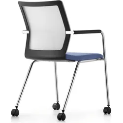 Dauphin Stilo 6802 Mesh Style Vierbeiner mit Rollen (stapelbar) frei konfigurierbar