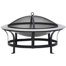 vidaXL Feuerschale Ø 76 cm Schwarz