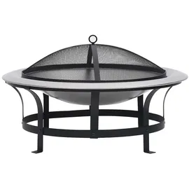 vidaXL Feuerschale Ø 76 cm Schwarz