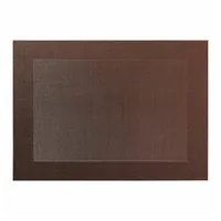 Asa Selection PVC Tischset mit Gewebtem Rand, Platzdeckchen, Platzset, PVC, Braun, B 33 cm, 78054076