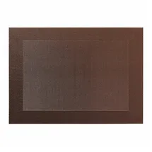 Asa Selection PVC Tischset mit Gewebtem Rand, Platzdeckchen, Platzset, PVC, Braun, B 33 cm, 78054076