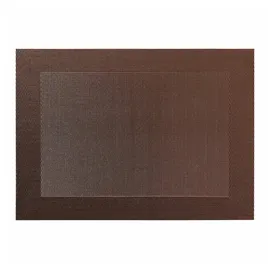 Asa Selection PVC Tischset mit Gewebtem Rand, Platzdeckchen, Platzset, PVC, Braun, B 33 cm, 78054076