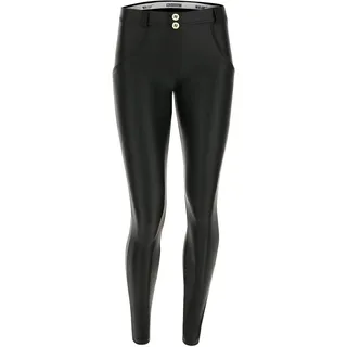 Freddy WR.UP® Vegan Leather Damen Push-Up Lederhose - Regular Waist Super Skinny - Schwarz Größe S - S