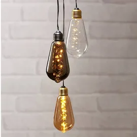 StarTrading LED Hängeleuchte Glow Glas Kunststoff H: 13cm D: 6cm Batteriebetrieb transparent