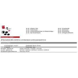 Jet Zubehör Drechseln 10000611 Drechselfutter, ø 95 mm, M33 × 3.5 mm
