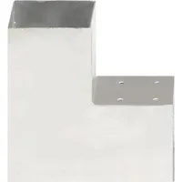 vidaXL Pfostenverbinder L-Form 101 x 101 mm Grau/Metall