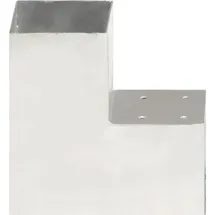 vidaXL Pfostenverbinder L-Form 101 x 101 mm Grau/Metall
