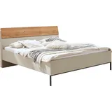 Wiemann Futonbett WIEMANN "Asti", beige (champagner, dekor, absetzungen in bianco, eiche, nachbildung, champagner, dekor), B:209cm H:103cm L:234cm, Betten, Futonbett, Absetzungen in Bianco-Eiche-Nachbildung, Kufe in Schiefer