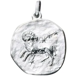 Sternzeichen-Anhänger JOBO "Sternzeichen Widder", silber (silber 925), Schmuckanhänger, Damen, Silber 925 (Sterlingsilber), 925 Silber