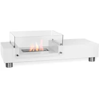 Moritz Ethanol Kamin Standkamin I Tisch Kamin I 35 x 112 x 50 cm weiß I 1,5 Liter Brenner I Bioethanol Kamin I Bio Ethanol Kaminofen Indoor Outdoor I Innen Außen I Bioethanol Brenner I Brennertopf