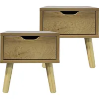 Hti-Living HTI-Living, Nachttisch, Nachttisch 1 Schublade 2er-Set Thekla Baumscheibe