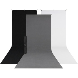 Westcott X Drop 3 Pack Sweep Backdrop Kit (5' x 12')
