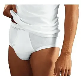 CLIPPER Slip CLIPPER, Herren, Gr. 4, 8 Stk., weiß, Doppelripp, Obermaterial: 100% Baumwolle, unifarben, körpernah, Unterhosen Slip, schlichtes Basic für jeden Tag aus Doppelripp