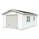 Palmako Garage »Roger«, Aufstellmaße BxTxH: 426 x 598 x 276 cm, Blockbohlensystem, Holz - weiss