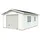 Palmako Garage »Roger«, Aufstellmaße BxTxH: 426 x 598 x 276 cm, Blockbohlensystem, Holz - weiss