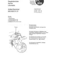 Hepco & Becker Rohrgepäckbrücke silber für Leonardo 125/150 1996-1998