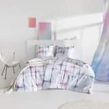 Estella Bettwäsche "Bradley", bunt (multicolor), B/L: 155cm x 220cm, , Mako-Satin, B/L: 80cm x 80cm, Mako-Satin, Obermaterial: 100% Baumwolle, Bettwäsche