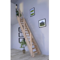 STARWOOD Raumspartreppe »Samos«, Buchenholz, 12 Stufen, max. Geschosshöhe 285 cm - braun