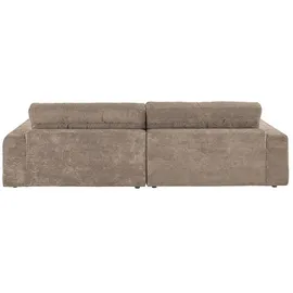 KAWOLA Ecksofa Lana Cord Recamiere rechts taupe