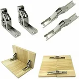 Set Mit 4 90-grad-scharnieren – Verstellbare Scharniere Für Schrank- Und Möbeltüren, Zur Verdeckten Aufputz- Und Einbaumontage