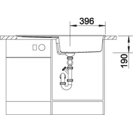 Blanco Metra XL 6 S Einbau vulkangrau + Excenterbetätigung