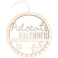 PAPIERDRACHEN Adventskalender Holzaufhängung für Adventskalender - in verschiedenen Designs, aus Holz - in naturfarben und schwarz beige