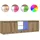 vidaXL TV-Schrank mit LED-Leuchten Artisan-Eiche 120x30x36 cm Braun Holz