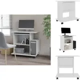 Vidaxl - Schreibtisch Weiß 80x50x75 cm Holzwerkstoff - Schreibtisch - Laptoptisch - pc Tisch - Home Office - Weißes Möbelstück
