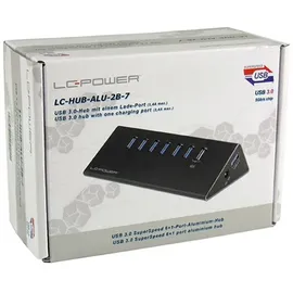 LC-POWER USB-Hub, 6x USB-A 3.0, USB-A 3.0 [Buchse] (LC-HUB-ALU-2B-7)