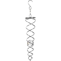 Spetebo Windspirale Twister 20 cm Silber