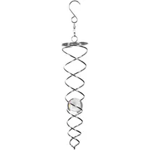 Spetebo Windspirale Twister 20 cm Silber