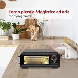 Melchioni Pizzaofen und Luftfritteuse schwarz