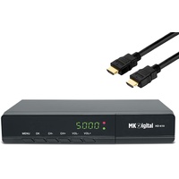 MK Digital HD 610 HDTV Receiver Satellit DVB S2 HD Receiver für SAT Digitaler Satelliten SAT Receiver (DVB-S/S2, HDMI, SCART, USB 2.0, Full HD 1080p) (Vorprogrammiert für Astra Hotbird und Türksat)