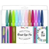Pentel Brush-Pen-Set 12 St. mehrfarbig