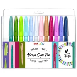 Pentel Brush-Pen-Set 12 St. mehrfarbig