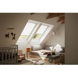 VELUX Sichtschutzrollo Uni Weiß 1028, FK08 1028S Weiß,Schiene alu
