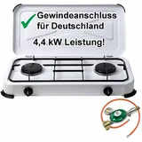 Bluecraft Gaskocher 2-flammig Campingkocher