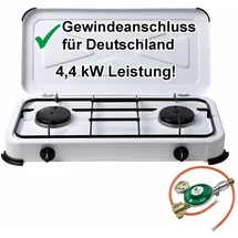 Bluecraft Gaskocher 2-flammig Campingkocher