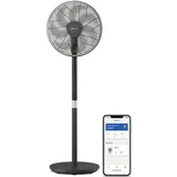 Philips CX3550/01 Air+ App, Automatische Rotation 2-in-1 Standventilator und Tischventilator Schwarz/Silber (48 Watt)