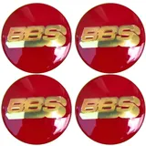 SANSHAOS Radnabenabdeckung Aufkleber Logo Radnabenkappen Zentralabdeckung Abzeichen für BBS 56MM 60MM 65MM 70MM 80MM, Nabendeckel Staubdicht Wasserdicht, 4 Stück,B-60MM