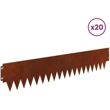 vidaXL Raseneinfassung 103 x 20 cm 20 Stück Braun
