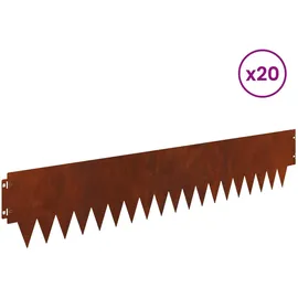 vidaXL Raseneinfassung 103 x 20 cm 20 Stück Braun