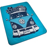 Volkswagen 7E9084509 Picknickdecke Decke Bulli 200x160cm Heritage, blau
